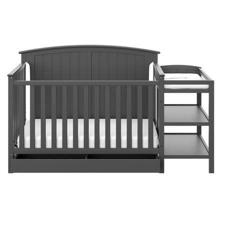 Photo 1 of BRAND NEW Storkcraft Steveston 4-in-1 Convertible Crib and Changer with Drawer - Gray
