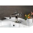 thumbnail image 2 of Kingston Brass KSD3546RKX Webb One-Handle Single-Hole Bathroom Faucet with Knurled Handle and Push Pop-Up Drain, Polished Nickel, 2 of 7