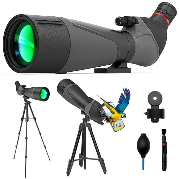 Gosky 20-60x85 Spotting Scope with Full Size Tripod, Phone Adapter and Cleaning Kit, Spotting Scopes for Bird Watching, Wildlife Viewingï¼Portable with Carrying Bag
