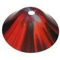 thumbnail image 5 of Novatto TID-297 ARDERE Évier en Verre Rond Évasé Rouge et Noir 16,5 Pouces de Diamètre Noir Rouge, 5 of 5