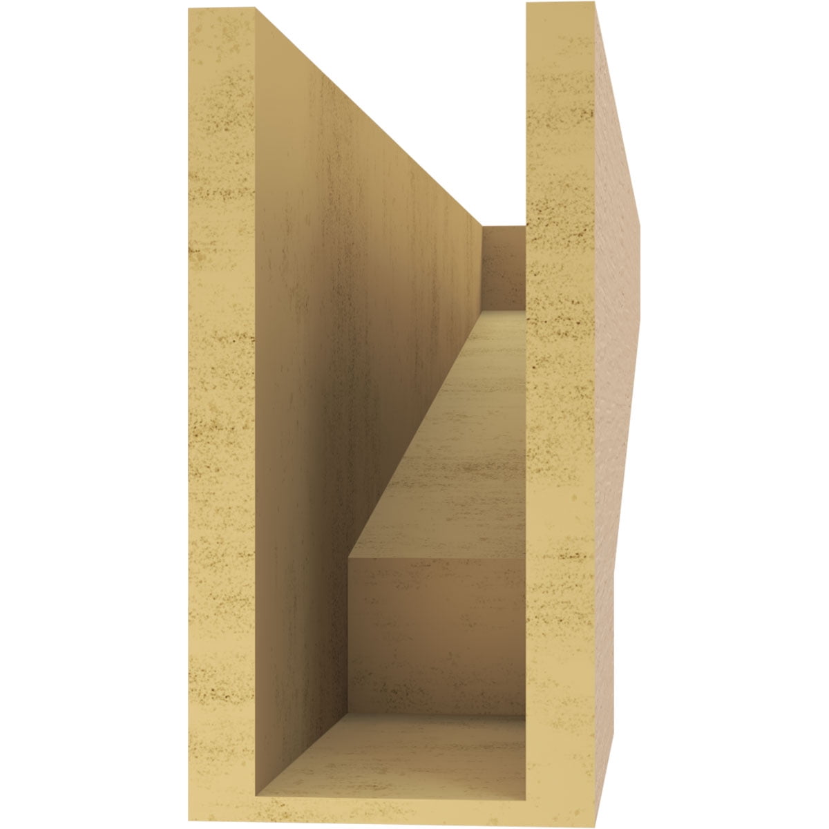 6"W x 36"D x 12"H Thin Clemmons Rough Cedar Woodgrain TimberThane Corbel, Primed Tan