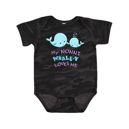 

Inktastic My Nonni Whale-y Loves Me Gift Baby Boy or Baby Girl Bodysuit