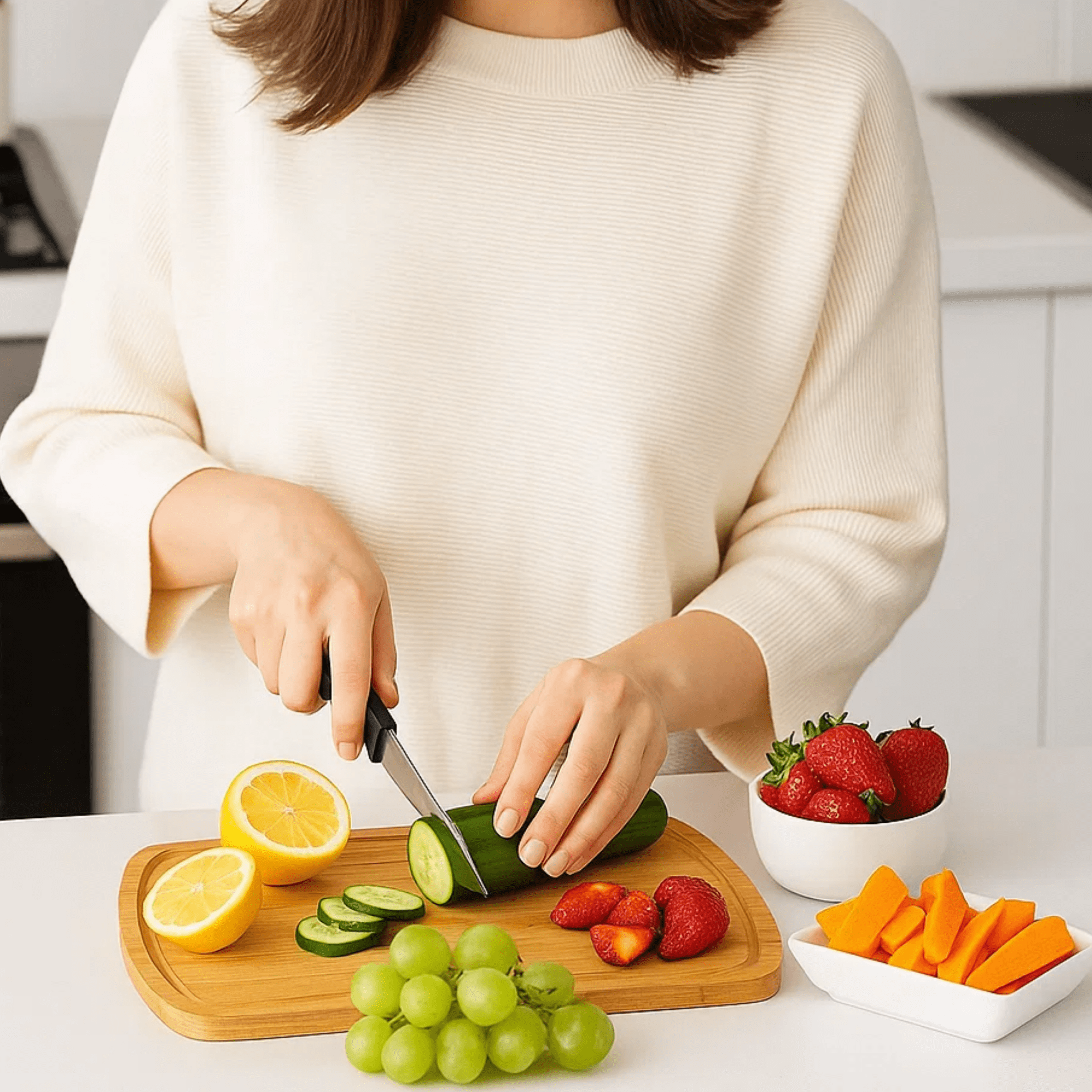 Set of 6, Bulk Bamboo Cutting Boards with Juice Groove, 12x9", Rounded Rectangle, Blank Wood for Engraving