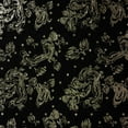 thumbnail image 3 of Zelouf Floral Foil Yoryu Clip-Dot  , Sewing, DIY, Crafts Fabric by the Yard, Black/iron, 1 Yard, 3 of 3