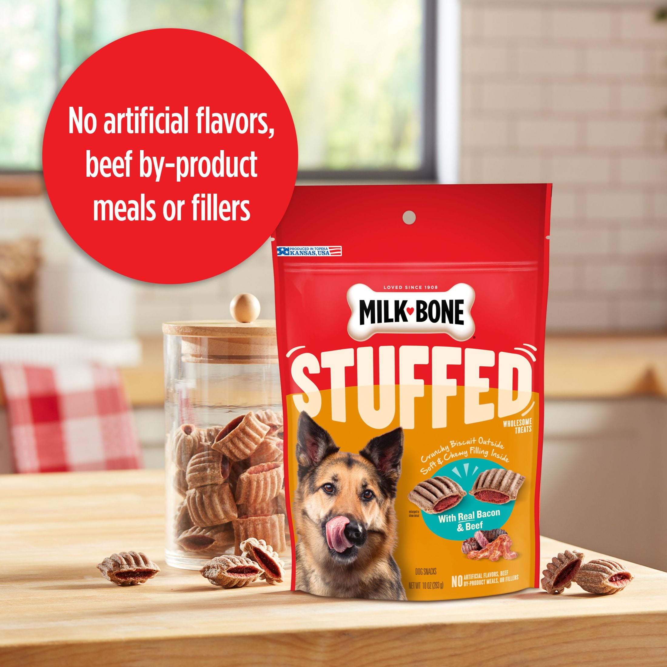 Milk Bone Stuffed Dog Biscuits With Real Bacon & Beef 30 oz