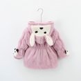 thumbnail image 4 of Hicidod Fleece Jacket Girls Autumn Winter Cute Hooded Furry Faux Fur Coat Warm Fashion Windproof Snowsuit Outwear, 4 of 6