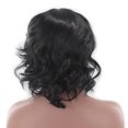 thumbnail image 6 of LHWEN Women's Black Brazilian Short Wavy Curly Parting Heat Resistants Fiber Wig Beauty Salon Straight Hair Fun Lace Wavy Curls Braided Hair Synthetic Hair bohon Perfect for Party Everyday, 6 of 6
