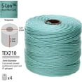 thumbnail image 3 of The Beadsmith S-Lon Bead Cord – .5 mm Twisted Nylon Cord, 4 Spools, Turquoise Color, TEX210, 77 Yards, 3 of 6