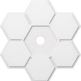 thumbnail image 1 of Ekena Millwork CMP38DY-04000 38 in. OD x 4 in. ID Square Daisy Architectural Grade PVC Contemporary Ceiling Medallion, 1 of 1