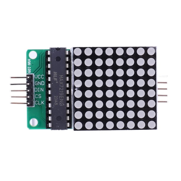 Módulo de matriz LED de puntos MAX7219, entrada de salida, cátodo común, Kit de bricolaje de matriz de puntos 8x8