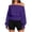 Purple, variant on cocolona Off Shoulder Cropped Sweatshirts for Women Solid Color Long Sleeve Casual Shirts Sporty Trendy Fall Outfits