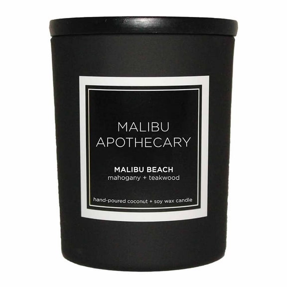 Malibu Apothecary Mini Matte Black Candle - Malibu Beach