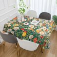 thumbnail image 2 of Yayeee Tablecloths 54" x 54" Rectangle Wrinkle Resistant Party Table Cover, Beige Floral Garden, 2 of 8