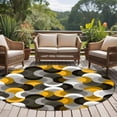 thumbnail image 4 of Yellow Grey Abstract Round Area Rug 6Ft Washable Circle Rugs for Bathroom Office, Modern Geometric Ombre Artwork Non-Slip Carpet Floor Mats Indoor Outdoor Carpet Runner Aesthetic Home Decor, 4 of 8