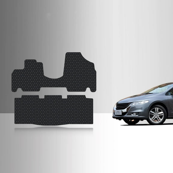 ToughPRO Front   2nd Row Mats Compatible with Honda Odyssey 2007 - All Weather Heavy Duty (Made in USA) Black Rubber