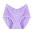 thumbnail image 5 of WTXUE Underwear Women Pack, 4PC Women's Plus Size Briefs XL 4XL High Waisted Briefs Ladies Underwear Full Coverage Underwear Cotton Panties for Women (Purple, 3XL), 5 of 8