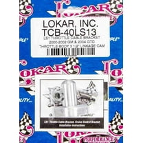 Lokar TCB-40LS13 Throttle Cable Bracket - Manifold Mount - Aluminum - Natural - 3-1/2 in Linkage Cam