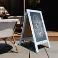 thumbnail image 3 of Flash Furniture Canterbury 40" x 20" Vintage Wooden A-Frame Magnetic Indoor/Outdoor Chalkboard Sign, Freestanding Double Sided Extra Large Message Board, Robin Blue, 3 of 12