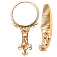 thumbnail image 4 of MasteelfCA 1 Set Portable Makeup Mirror Mini Vanity Mirror with Comb Elegant Mirror, 4 of 9