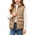 thumbnail image 2 of KICILVS Kids Puffer Vest Zip Up Quilted Sleeveless Jacket with Pockets Lightweight Warm Waistcoat for Winter Wear 4-15 Years, 2 of 9