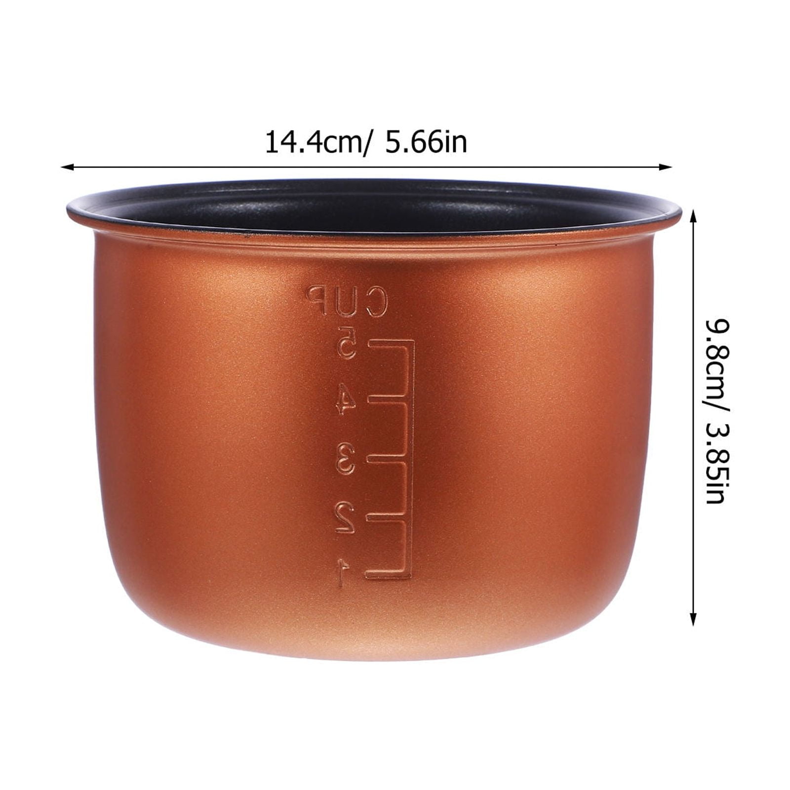 Raindrops Brown Aluminum Alloy Inner Pot Replacement for Rice Cooker, Non-Stick Cooking Accessory Set, and Easy to Clean
