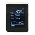thumbnail image 4 of Monitor de calidad del aire 5 en 1 con aplicación Bluetooth, detector de dióxido de carbono, carga USB, TVOC, temperatura, humedad, HCHO y CO2., 4 of 14