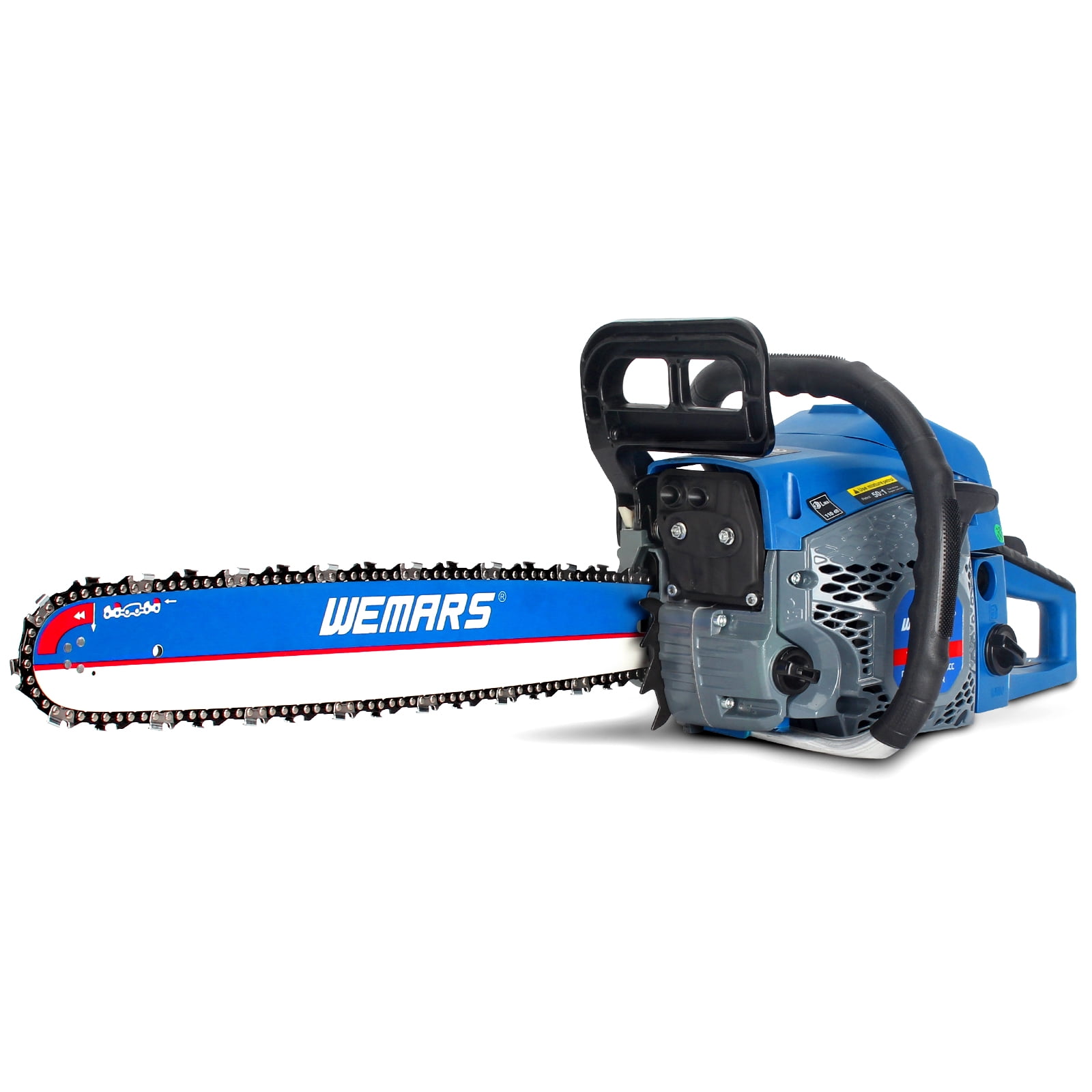 WEMARS 20" 62cc 2-Cycle Gas Powered Handheld Chainsaw