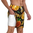 thumbnail image 3 of Balery Tangerine Mens Swim Trunks Swim Shorts for Men Quick Dry Inseam Beach Shorts with Compression Liner Pocket-X-Large, 3 of 9
