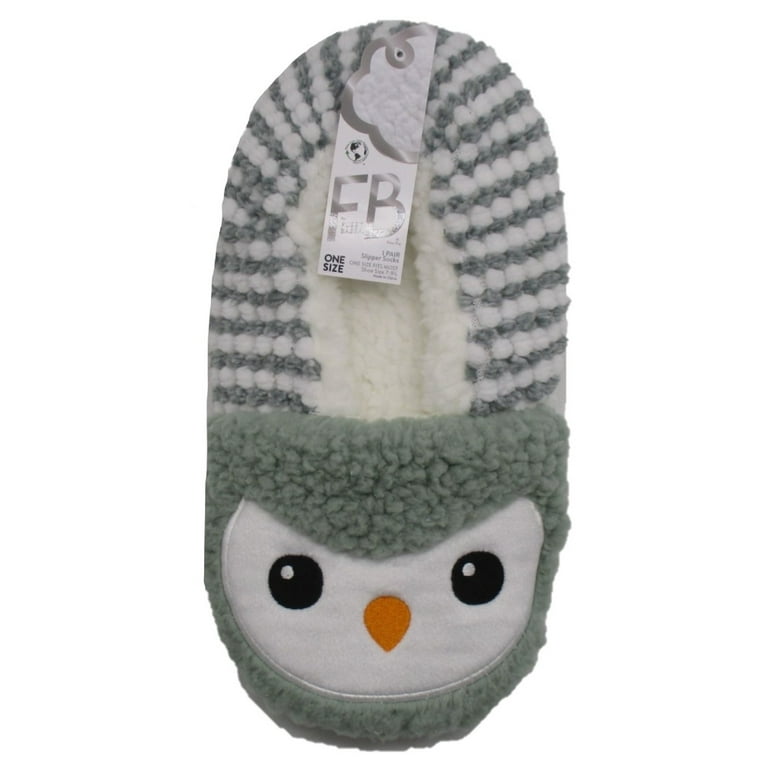 Fuzzy Babba Women s Owl Slipper Socks 1 Pack Walmart