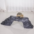 thumbnail image 4 of Shisuyan Imitation Stone Turtle Basking Reptile Stone Bridge Climbing Hideout Turtle Climbing Platform Fish Tank Landscape Ornament (Size M), 4 of 8