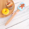 thumbnail image 3 of MasteelfCA Christmas Printed Wooden Handle Silicone Spatula Scraper Butter Cake Cream Stirrer Kitchen Baking Tool (Gingerbread Man), 3 of 7