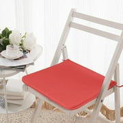 YaoZQ 1-Pack Of Square Chair Cushions With Ties (16x16). A Thin, Padded Seat Cushion For Kitchen & Dining Chairs. A Soft Chair Pad For Office, Outdoor Patio & Folding Chairs.