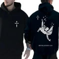 thumbnail image 5 of Revelation 12:9 Double-Sided Hoodie – Fallen Angel & Cross Graphic Bible Verse Hoodie, Gothic Christian Faith Pullover, Unisex Religious Streetwear Gift, 5 of 7