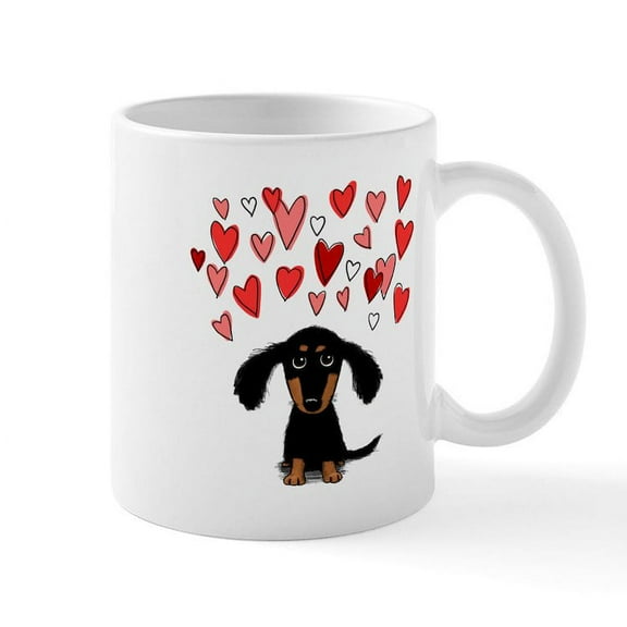 CafePress - Cute Dachshund Mug - 11 oz Ceramic Mug - Novelty Coffee Tea Cup