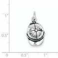 thumbnail image 2 of Sterling Silver Antiqued Ball Cap Charm (19 X 12) Made In United States qc7805, 2 of 2