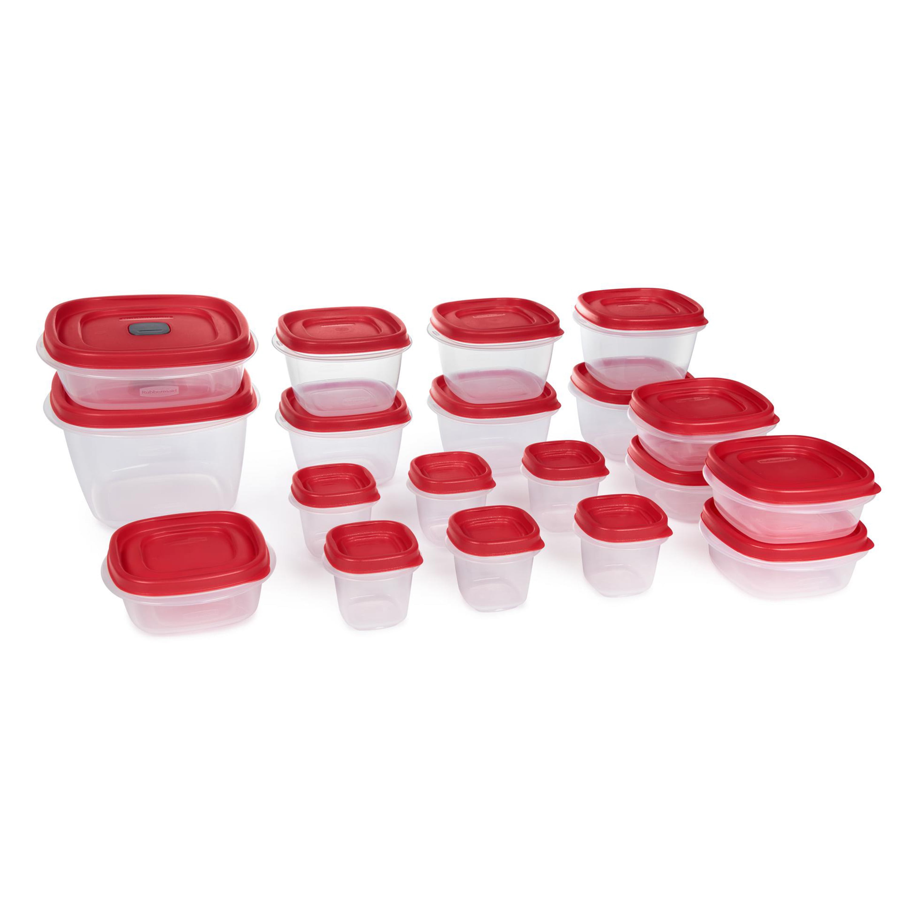 Rubbermaid Easy Find Vented Lids Food Storage Containers 38-Piece Set Red NEW 