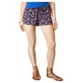 thumbnail image 2 of Stoosh Womens Printed Drawstring Casual Mini Shorts, Blue, Juniors, Small, 2 of 2