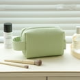 thumbnail image 3 of Neceser portátil Dinheiro, bolso de mano de piel premiumVerde matcha, 3 of 5