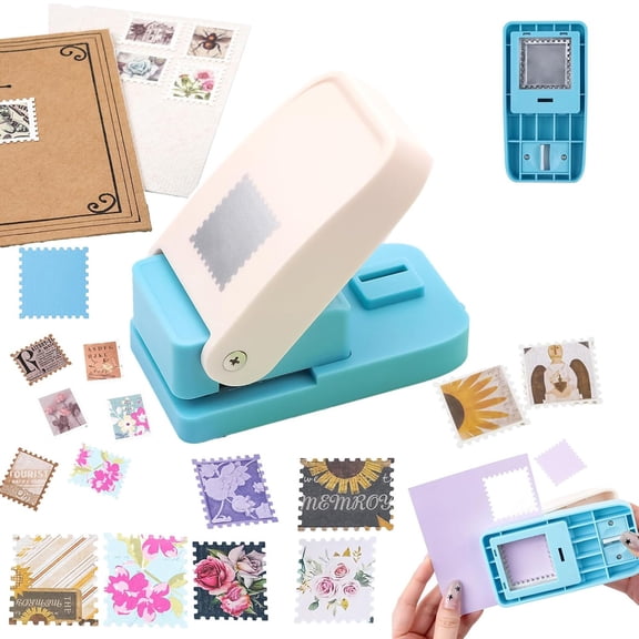Stamp Puncher Paper Punches For Crafting Hole Puncher For Crafts, Multi-style Punch Tool - Perfect For DIY Scrapbook Card Making Postage Stamp Craft