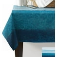 thumbnail image 3 of Coastal Turquoise Ombre Rectangle/Square/Round Waterproof Tablecloths 60x102 inch Summer Beach Navy Blue Abstract Art Seaside Polyester Table Cloth Table Cover Tabletop for Wedding Party, 3 of 6