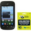 Straight Talk ZTE Savvy Z750C Refurbished Prepaid Smartphone w/ Bonus $45 Unlimited Plan