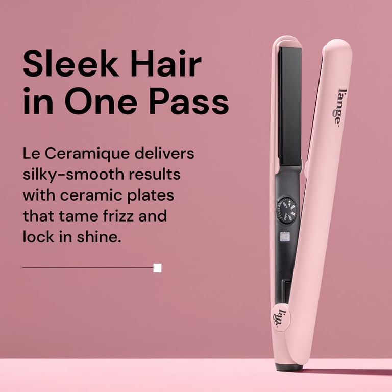 L'ange Hair Le Ceramique 1-Pass Flat Iron, Pink photo 3