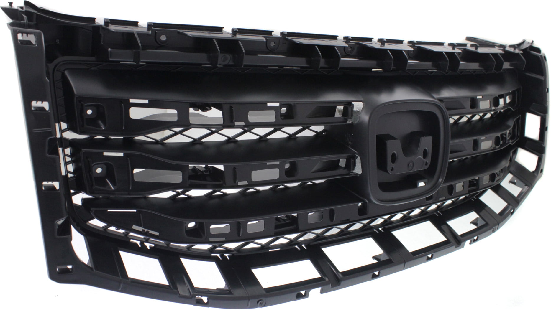 Grille Assembly Compatible With 2012-2015 Honda Pilot Textured Black Shell and Insert CAPA Certified