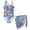 Floral Pink Blue, variant on SEANATIVE Girls Swimsuits One-Piece Bathing Suit with Mesh Cover Up Skirt Lightweight Soft Swimwear Cut Out Design Beachwear with Adjustable Strap, Size 7-8, Easter Rabbit Eggs Floral