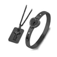thumbnail image 1 of JOYERIA Pulsera con candado y collar con llave - Joyas de acero de titanio para parejas, regalo romántico para el día de San Valentín, cumpleaños, Navidad, 1 of 5