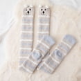 thumbnail image 4 of Tiqkatyck Ankle Socks Clearance, Women's Cartoon Fuzzy Socks Winter Warm Over Knee High Socks Home Thigh-High Warm Socks Leggings Crew Socks for Women No Show Socks Womens Beige One Size, 4 of 8
