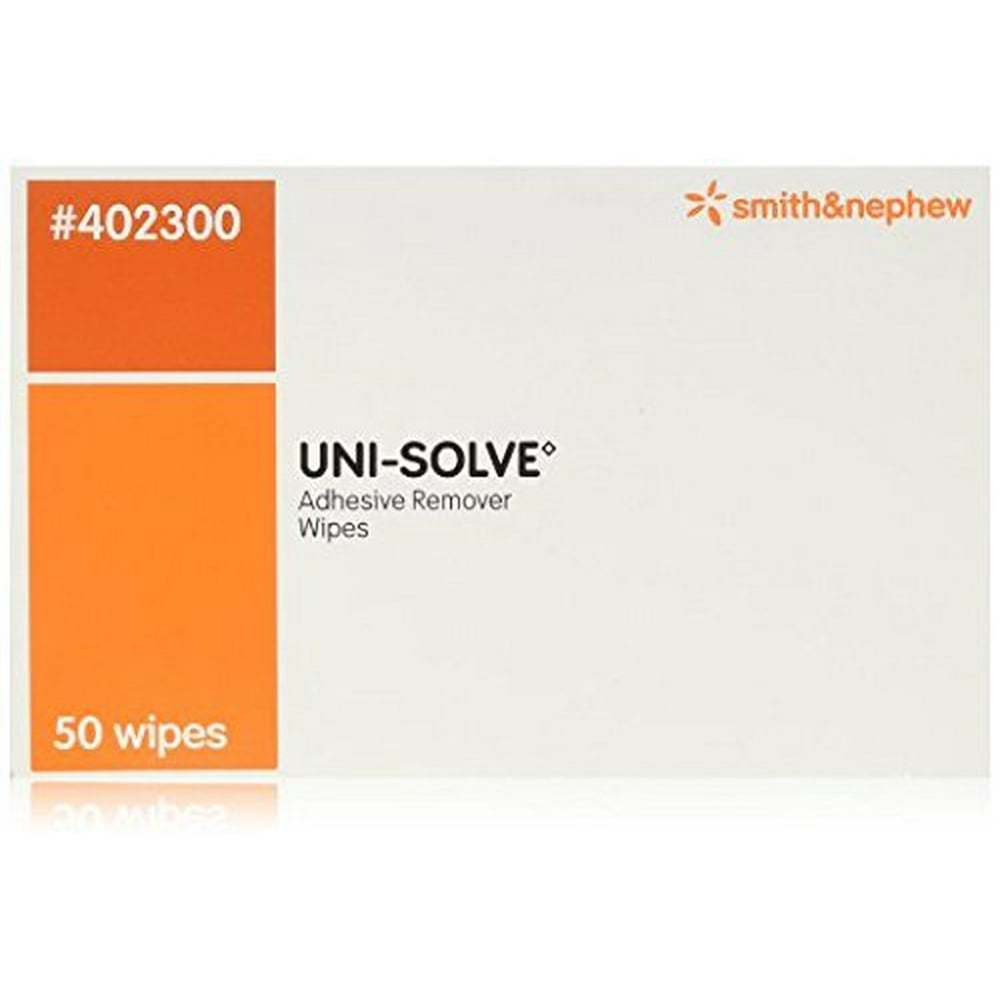 Uni Solve Adhesive Remover Wipes, 50 Each