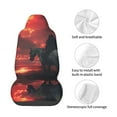 thumbnail image 4 of Wukai Lone Rider Under Red Sky Full Set Car Seat Covers with Soft Padding Universal Auto Front Seats Protector and Cushion Mat, 4 of 5