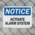 thumbnail image 4 of Activate Alarm System OSHA Notice Rigid Plastic Sign 24 Inch x 18 Inch - 10 Pack, 4 of 8