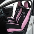 thumbnail image 4 of 4 Pack Car Front Seat Cover Pink Trucks Front Car Seat Covers Butterfly Design Universal Fit For Most Cars, 4 of 4